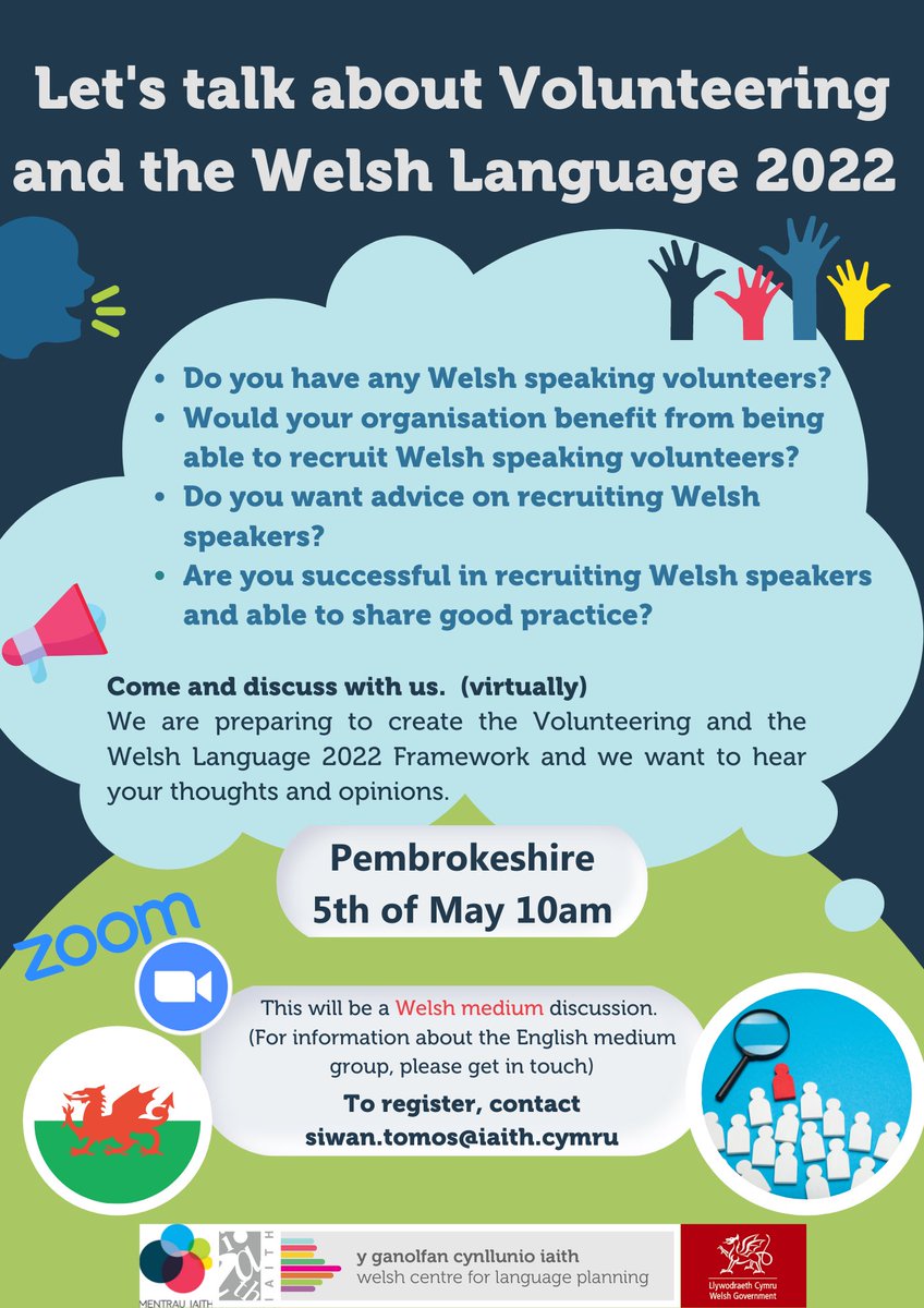 IAITH's tweet photo. Ffrindiau Sir Benfro ydych chi’n gweithio yn y trydydd sector? https://t.co/eueMlv2brD