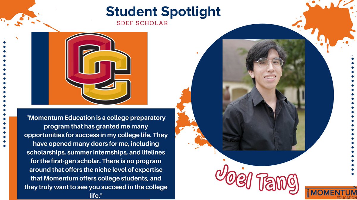 Seeing each of our students strive in college is what we take pride in. We are excited to see more of Joel's accomplishments as he navigates through college. 
.
.
.
#studentspotlight #studentsuccess #collegelife  #highereducation  #BetterFuturesTogether  #nonprofits  #firstgen
