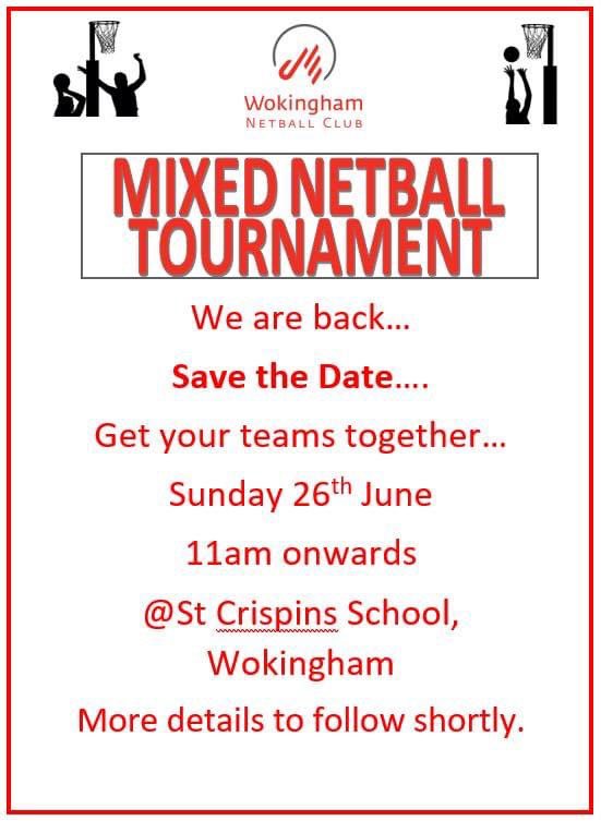 Save the date 📆

#netball #netballinberkshire #wokingham