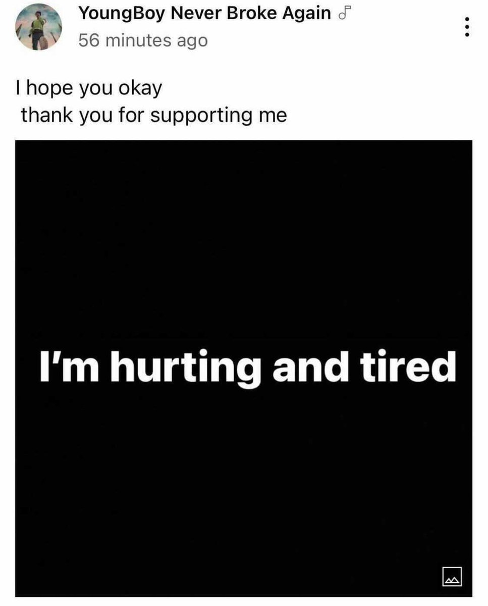 XXL's tweet photo. NBA YoungBoy says he's hurting and he's tired https://t.co/uFeoTa2fmn
