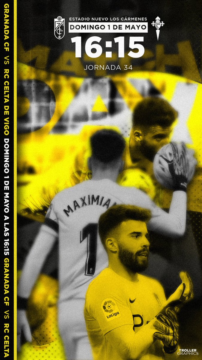ElTrollerWTF's tweet photo. 🖌️DISEÑO MATCHDAY @GranadaCF vs @RCCelta para @luismaximiano81 ¿Lo usará?😏

Si dais RT🔁 y Me gusta♥️ se agradece muchísimo para ver si se lo podemos hacer llegar.

 🎞️SPEED ART: https://t.co/W9yLDKF2U6

#GranadaCF #EternaLucha #LuisMaximiano #GraphicDesign #Fanarts https://t.co/pForKgvfcY