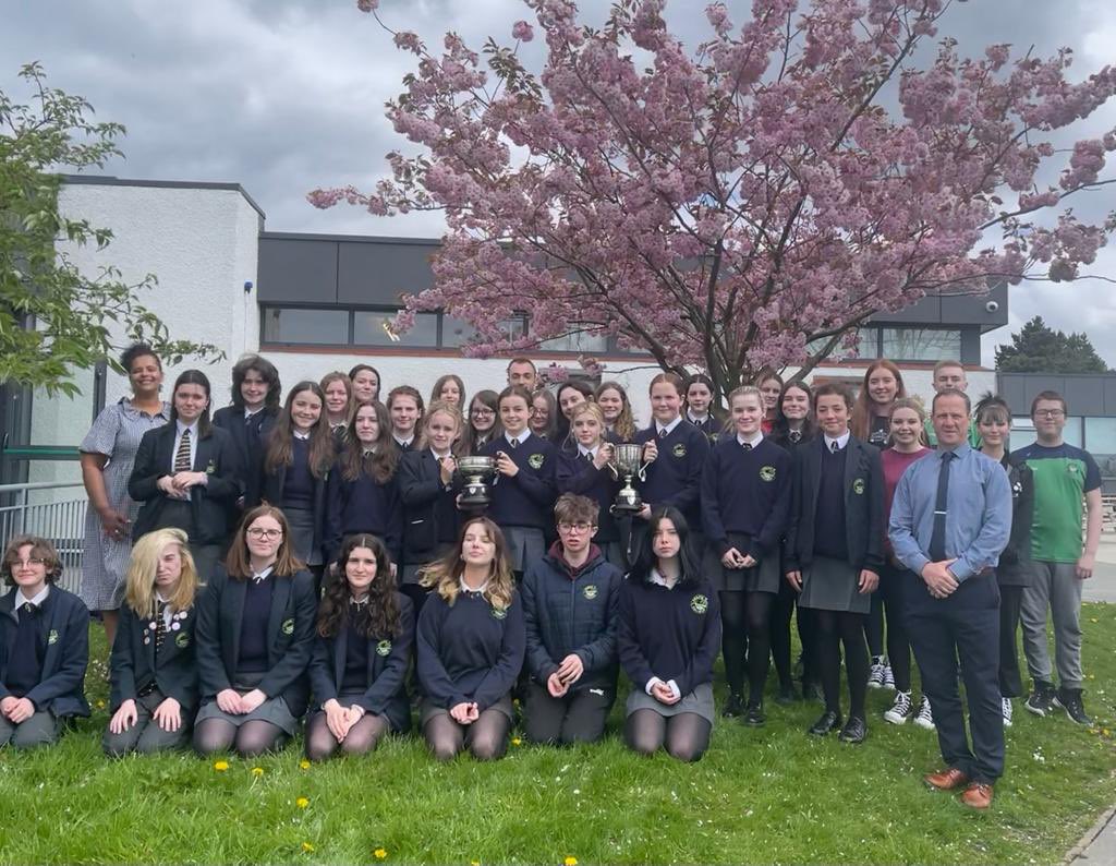 Crana College Drama Group winners of The Marion Fleming Cup and The Feis Doire Colmcille Cup for their original Dance Drama based on an Irish theme and the Post-Primary Choral Verse. <a href="/derryfeis/">Derry Féis</a> 🏆