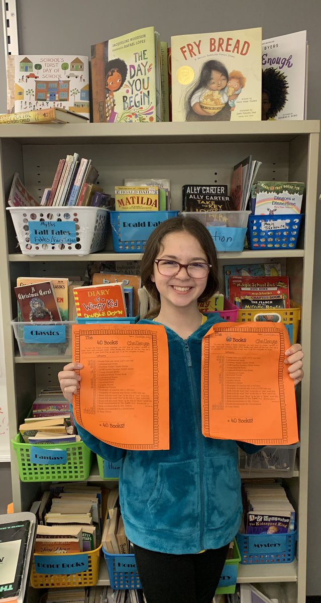 Why stop at one 40 Book Challenge, when you can complete two? Congrats to this amazing reader for reading 80 books this school year! #proud2bMIS