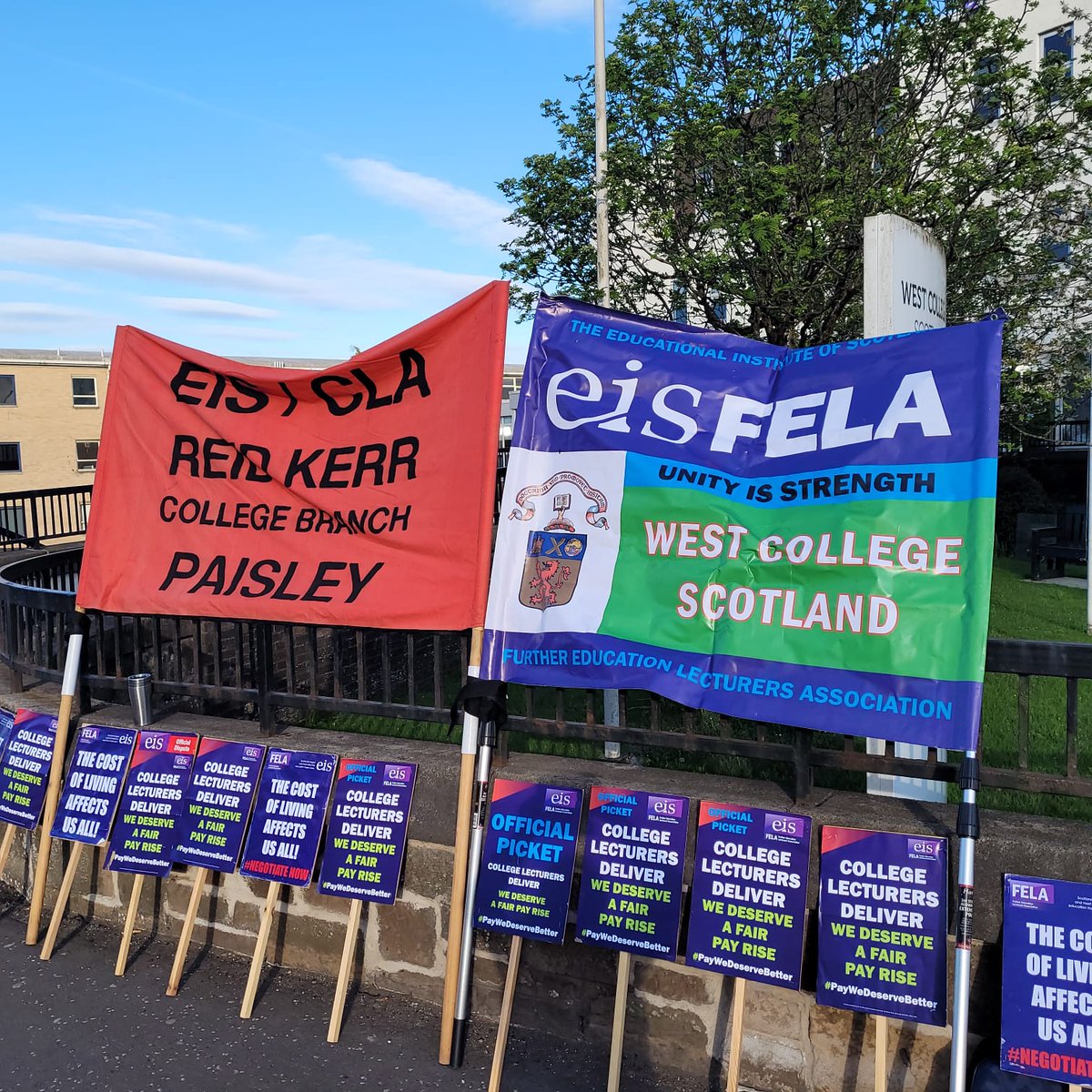 <a href="/EISFela/">EISFela</a> members across Scotland - join a picket <a href="/a/">Ani</a> college near you tomorrow morn. . No need to go to your own branch, join one anywhere we are all at it because #PayWeDeserveBetter @eisunion <a href="/CharlieMont13/">Charlie Montgomery</a>
