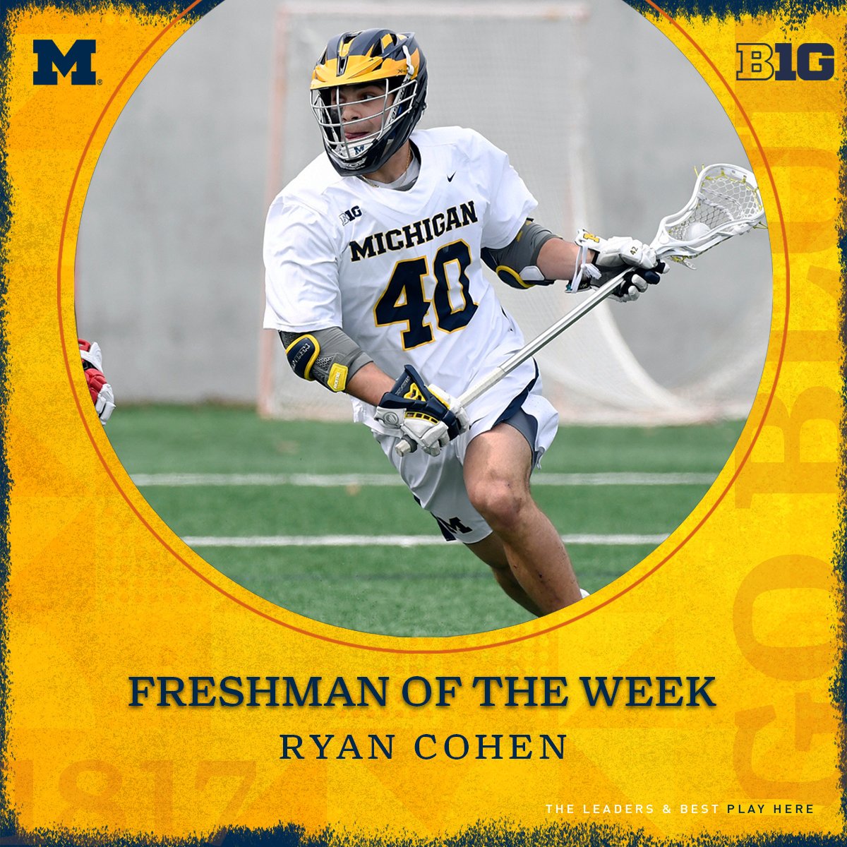 BIG TEN FRESHMAN OF THE WEEK

Ryan Cohen scoops the honor for the FIFTH time this season.

#GoBlue〽️