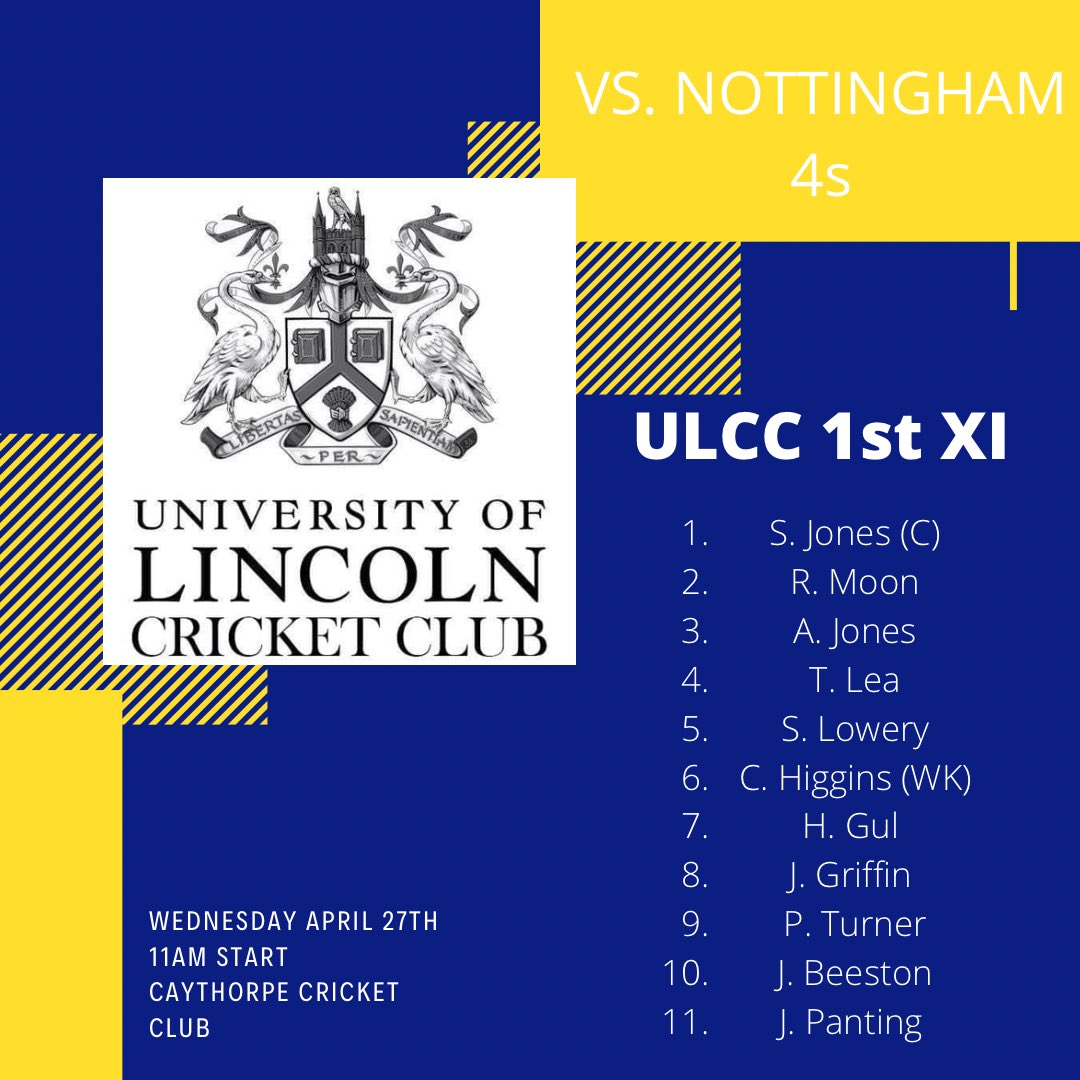 First BUCS game of the year tomorrow! Good luck lads🏏🏏 #WNS