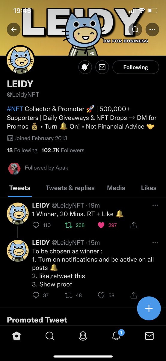 hudspith7's tweet photo. @LeidyNFT Done! 👍 https://t.co/ItFbS5scFN