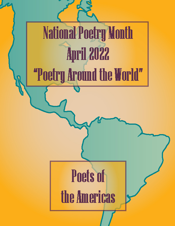 gustavuslibrary's tweet photo. We're wrapping up National Poetry Month, where we've featured three displays with our theme, "Poetry Around the World."  Last but not least: Poets of the Americas! https://t.co/J78EkKLNyz