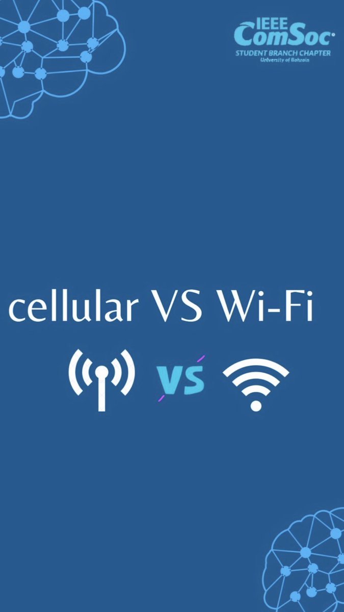 ieeeuob's tweet photo. If you want to know the difference between the cellular network and wi-fi network, this thread will tell you😎👇🏻: https://t.co/IJkI0ThTxe