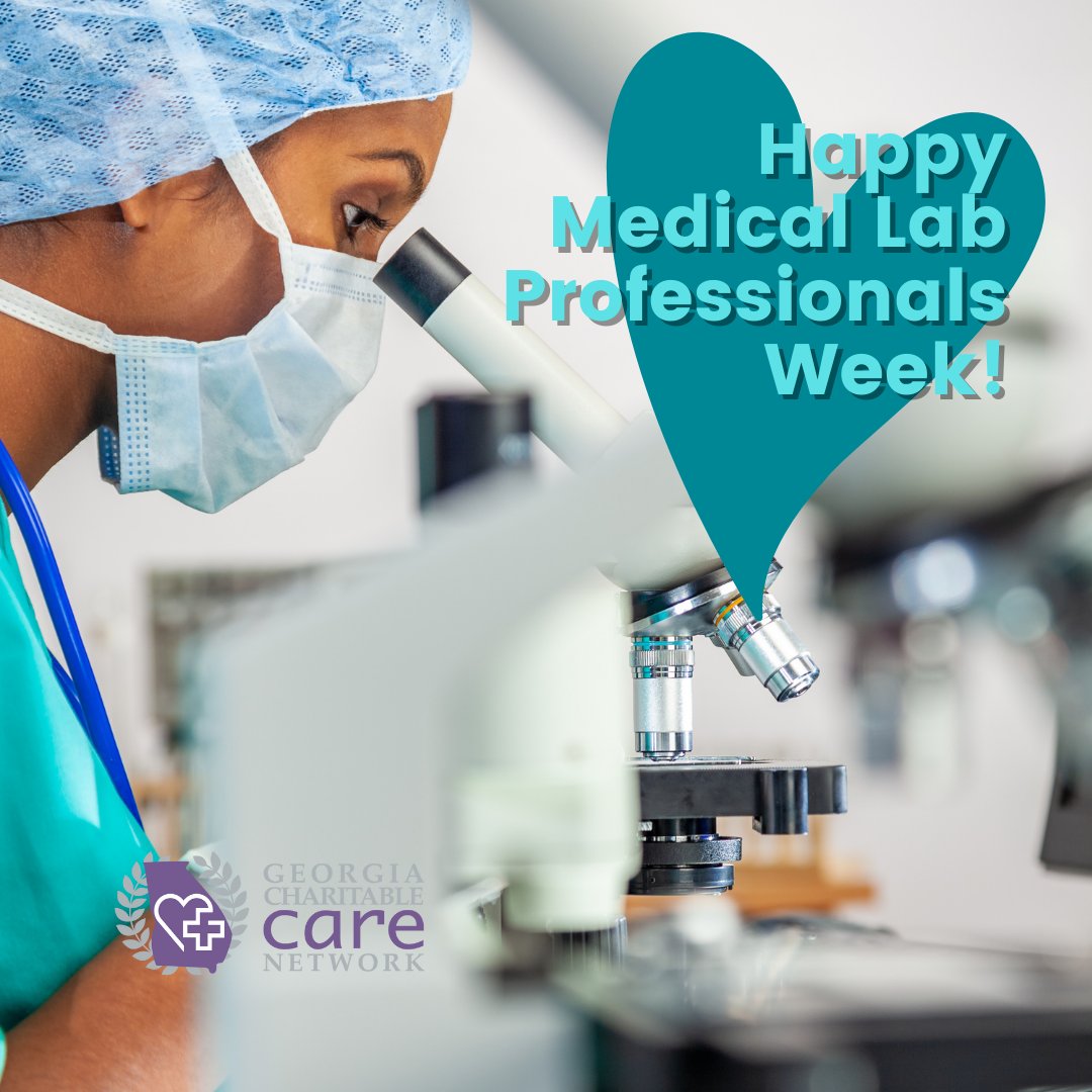 GaCharityCare's tweet image. The medical community is vast and we&apos;re grateful for every single person in it! Thanks to our lab pros on #MedicalLabProfessionalsWeek for their invaluable work to keep the healthcare world turning.