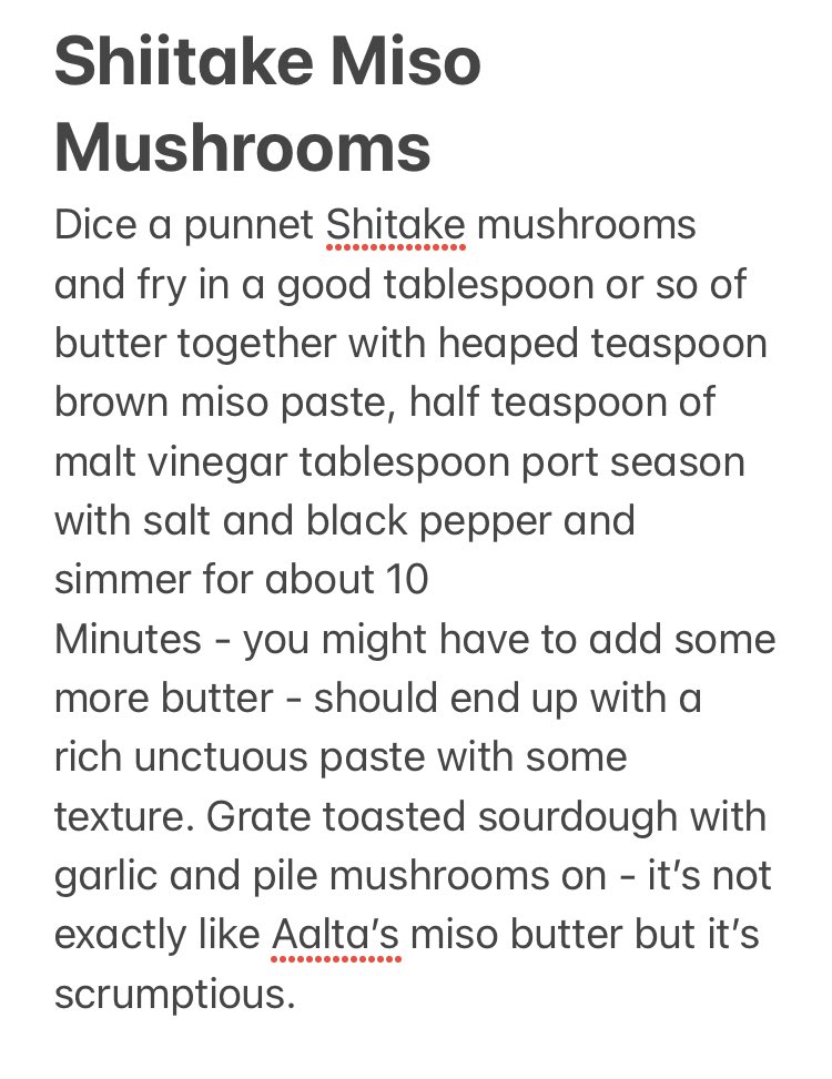 designbybell's tweet photo. @GlassOfRedWine Shiitake Miso mushrooms as a starter (tasted in Allta and roughly translated at home). Enjoy! https://t.co/7C8aPzxP33
