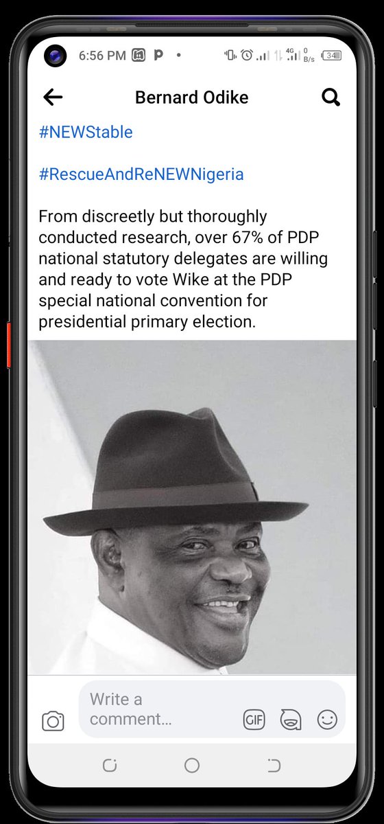 Bstilito's tweet image. #NEWStable

#RescueAndReNEWNigeria

From discreetly but thoroughly conducted research, over 67% of PDP national statutory delegates are willing and ready to vote @GovWike at the PDP special national convention for presidential primary election.