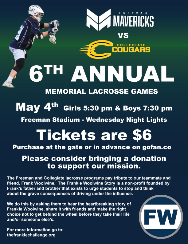 Geronimo Lacrosse Save The Date For The 6th Annual Frankie Woolwine Memorial Lacrosse Game On May 4th T Co Jykkiczfp2 Twitter