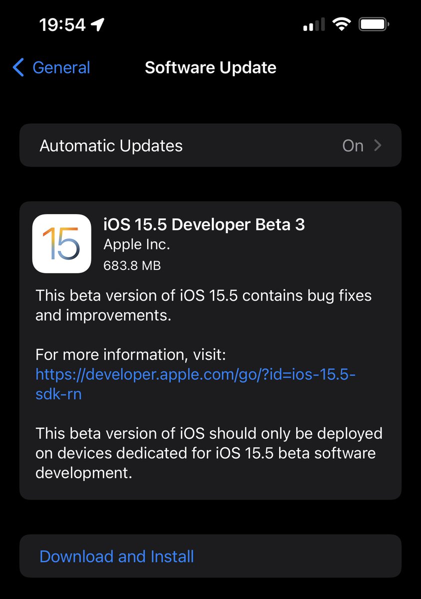 MaxdMerc's tweet image. iOS 15.5 Developer beta 3

#iOS155DevBeta3

#Apple #iPhone #iOS