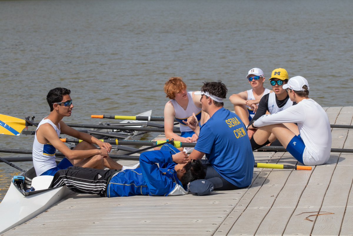 PadreAthletics's tweet photo. Congratulations to the Crew Team at the West Coast Scholastic Championships. The Freshmen U16 8 man boat and our 2x double both won their events securing the team 2 bids to Scholastic Nationals.  The Junior 8 boat hit the sprint hard locking in a 3rd place finish. Go Padres! https://t.co/CuDG0v1JJu