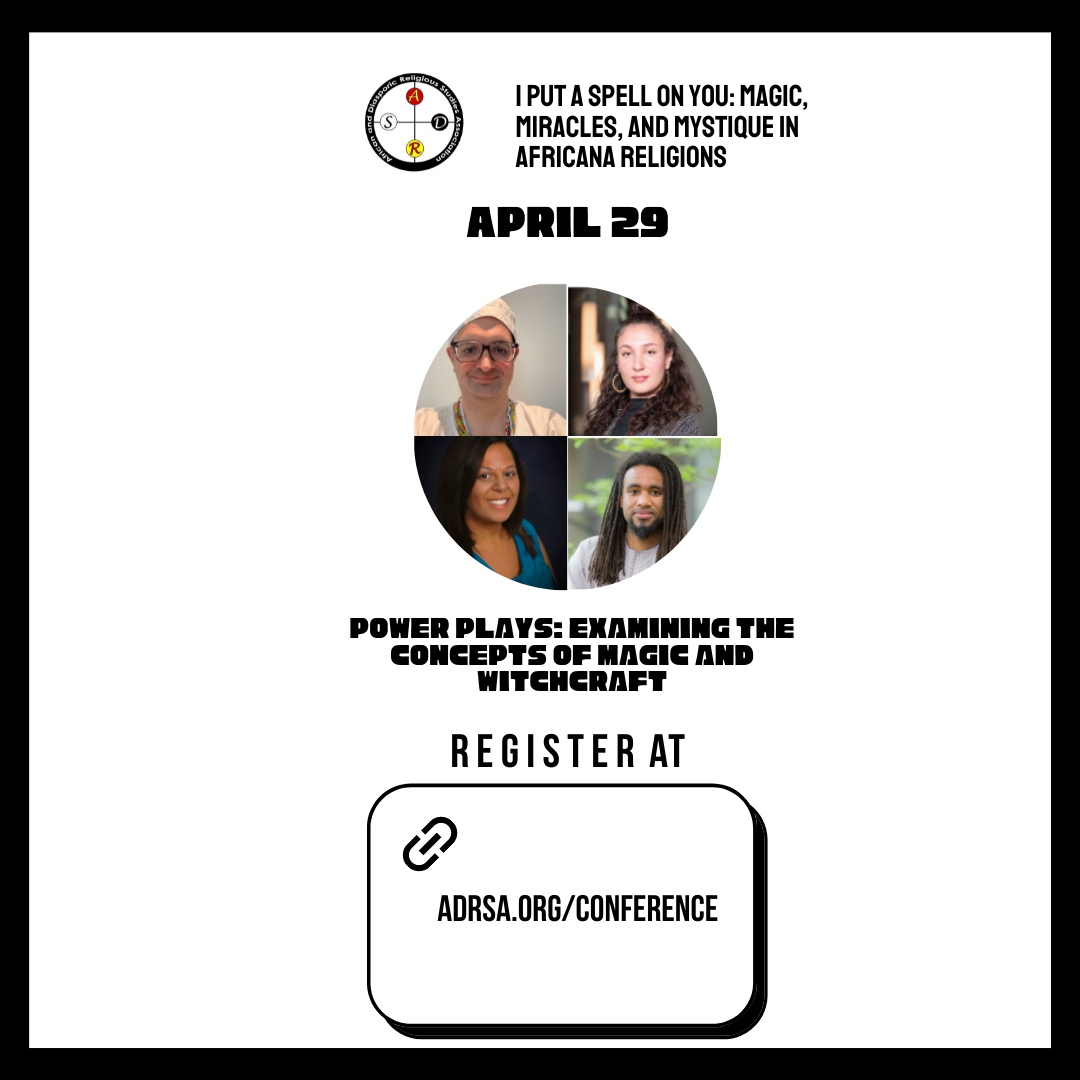 Join us Friday as we celebrate 10 years of supporting scholarship in Africana religions!

Register now at ADRSA.org/conference

#adrsa #africanspirituality #blackspirit #iyafunlayo #ifa #orisa #hoodoo #vodou #voodoo #healing #africanreligions #adrsa2022