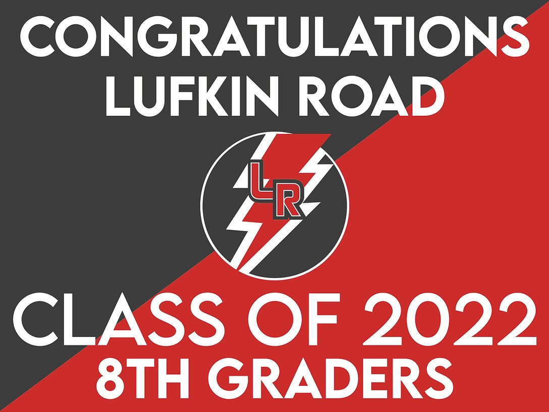 Lufkin Road Middle School PTA (@lufkinpta) on Twitter photo ⌛️8th Grade Parents–Time is running out! Order your 🥳 celebration sign here bit.ly/2022Sign on or before 4/27.
<a href="/lufkintweets/">Lufkin Road Middle School</a> Teachers/Friends: If you know an 8th grade parent, please share this info—we don't want anyone to miss the chance to honor their 8th graders. ⌛️8th Grade Parents–Time is running out! Order your 🥳 celebration sign here bit.ly/2022Sign on or before 4/27.
<a href="/lufkintweets/">Lufkin Road Middle School</a> Teachers/Friends: If you know an 8th grade parent, please share this info—we don't want anyone to miss the chance to honor their 8th graders.