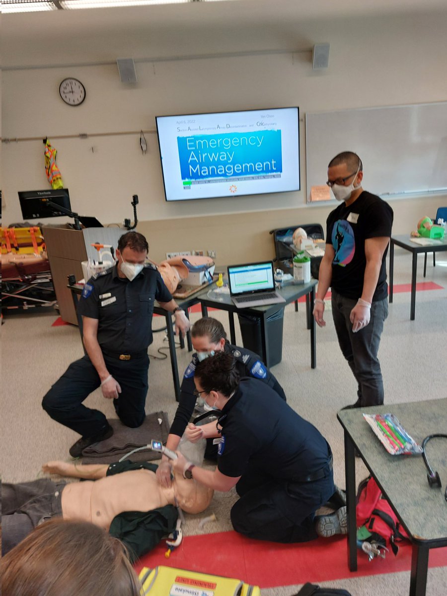 Thanks to <a href="/TBayEDguy/">Yen Chow</a> for visiting <a href="/JIBCParamedic/">Paramedic Academy</a> to teach the finer points of airway management and SALAD to our Term 2 ACP students.