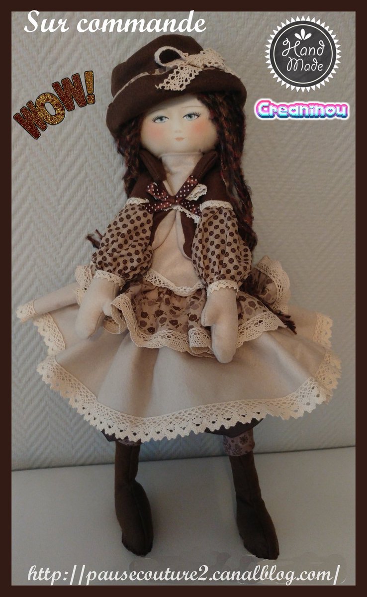 CreaNinou's tweet photo. Une jolie poupée artisanale décorative réalisée par mes soins. Je vous la réalise au coloris de votre choix. N'hésitez pas à me contacter. 
Visitez ma boutique en ligne Creaninou https://t.co/yQHhfYcpY3 https://t.co/IAX2OnIiOd