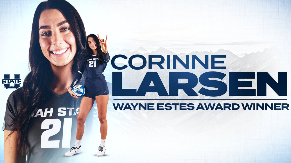 USUAthletics's tweet photo. Congrats to @justinbean34 and @corinne_larsen1 on winning the 2022 Wayne Estes Memorial Award!

➡️ https://t.co/bo8zUB9xjJ

#AggiesAllTheWay https://t.co/WR8H5IC2lv
