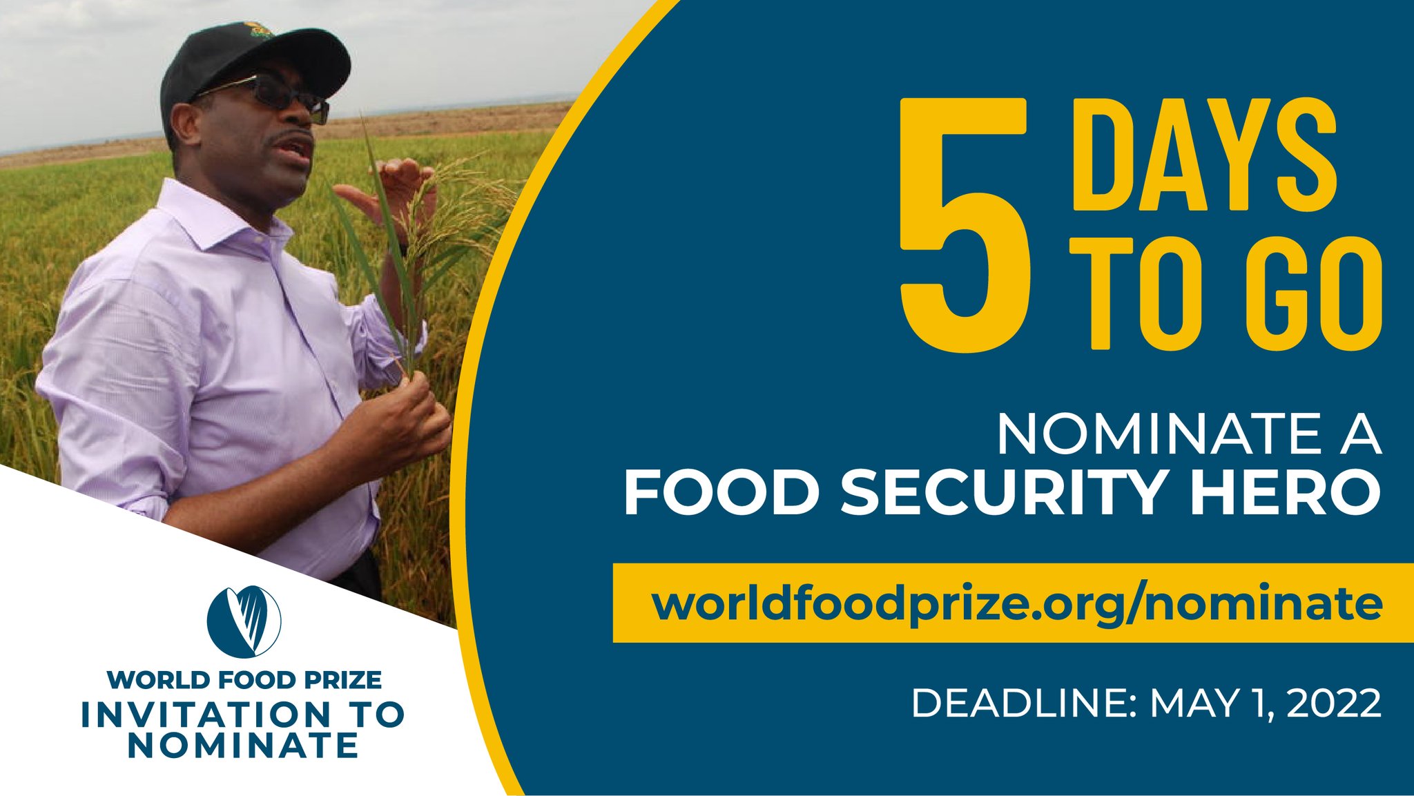 World Food Prize Foundation On Twitter There Are Only 5 DAYS Left To world-food-prize-foundation-on-twitter-there-are-only-5-days-left-to