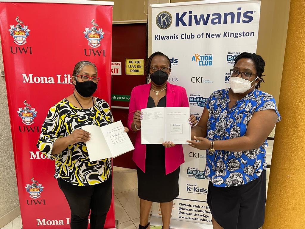 As part of the UNESCO World Book and Copyright Celebration the KCNK donated books to the UWI Law Library courtesy of one of the Club's member.