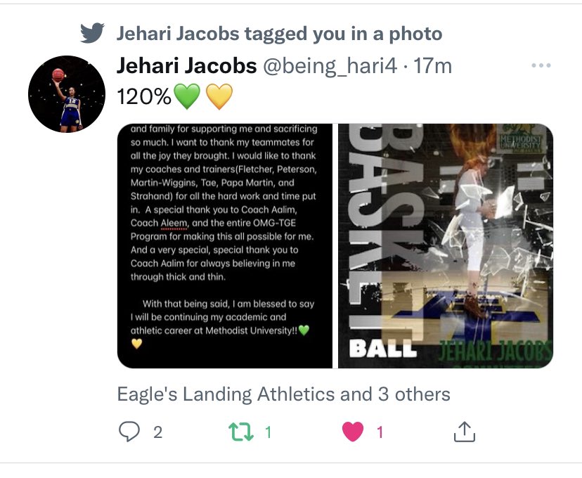 Just sit back and reflect on her journey!!!   When you handle your business in the class room and can play some basketball you can go anywhere!!!! #blackandgold #4everomg