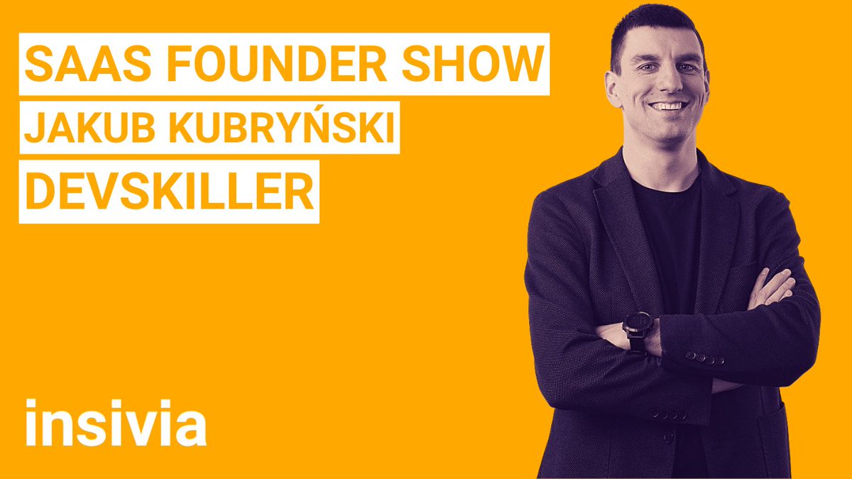 Tomorrow, April 27, <a href="/jkubrynski/">Jakub Kubrynski</a>, CEO &amp; Founder of <a href="/devskiller/">DevSkiller</a>, will join our co-hosts, Andy Halko &amp; <a href="/TonyZayas/">Tony Zayas</a> on the #SaaSFounderShow. Set a reminder to tune in at 11am EST ➡️ insivia.social/398blLA

#Insivia #ActBold #ThinkSmart #SaaSFounders #DevSkiller #techrecruitment