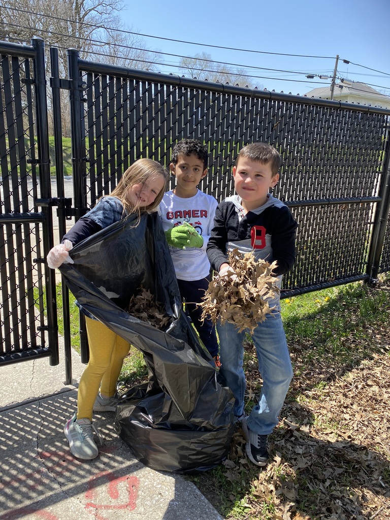 SWAT spring cleanup is going on this week and today's 1st grade team set the pace.  10 bags of leaves in 30 minutes is a pretty good start!