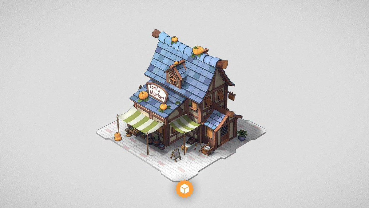 New staff pick: The Tom`s Market with Pumpkins by Evgeniy Valevach. Check it out in #3D, #AR or #VR: bit.ly/3uYt5Se

#b3d