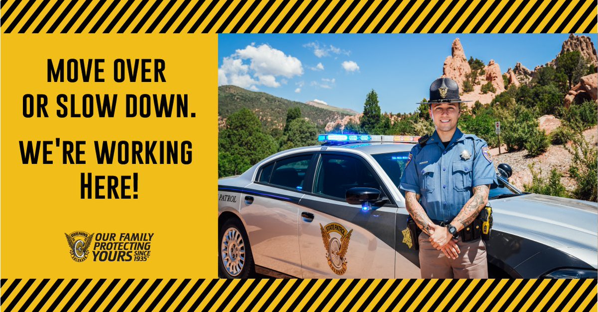 CSP_News's tweet photo. All 50 states have a #MoveOver law.  See the lights?  Let the people on scene be safe while doing their jobs.  Move over, slow down, pay attention. https://t.co/WlelYqBfqb