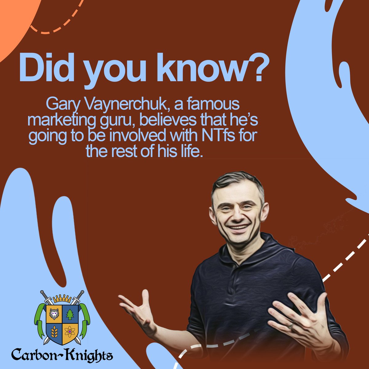 Gary Vaynerchuk, a famous marketing guru, believes that he’s going to be involved with NTfs for the rest of his life.
.
Follow us on 👉 <a href="/carbon_knights/">Carbon Knight Club</a>
.
#Carbonknightclub #nfts #nftart #nftcommunity