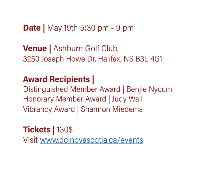 DCInovascotia's tweet photo. DCI Nova Scotia is excited to once again be hosting our Annual Gala &amp; Awards Reception on May 19th. This years’ event will be a celebration of our 50th Jubilee as well as honoring our award recipients for their outstanding contributions.  Head to https://t.co/uAN0TYpjrH https://t.co/KQmLWovdMo