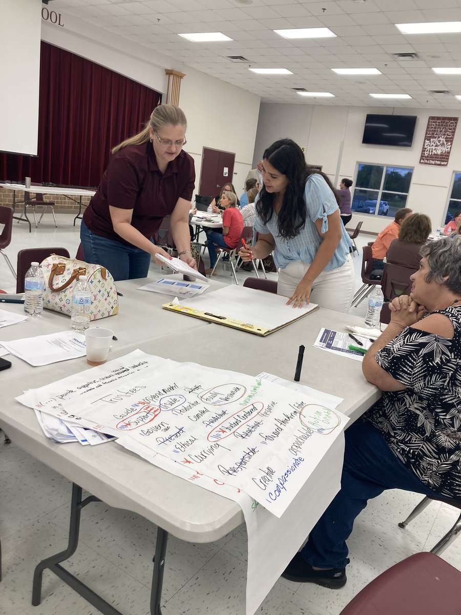 DrRhondaWade's tweet photo. So excited for the kickoff of our Strategic Plan 2.0 work.  Our students, parents, community, staff, teachers and board members are creating guidance for the future. @FloresvilleISD #StrategicPlan https://t.co/YtSnBfKYYj