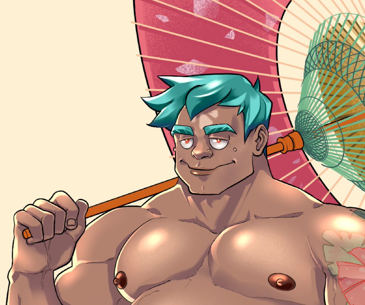 barabrozart's tweet photo. Who’s that Pokémon genjiki ?! 💚  #bara #gayart #pokemon #instagay #chest #nipples #baraart https://t.co/KpRHosH7Zy