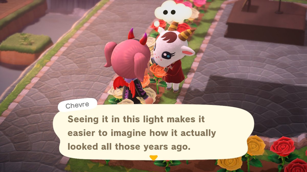 LadyRosie420's tweet photo. Chevre investgating dino bones with me!  #AnimalCrossing #ACNH #ACNHchevre #dinosaurs https://t.co/qhXJfb8opH