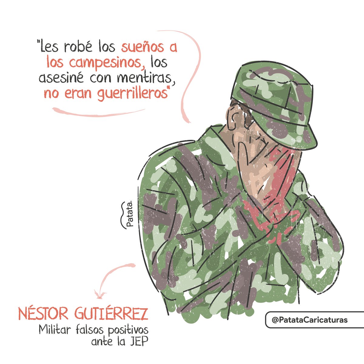 PATATAdibujo's tweet photo. Militares aceptan fasos positivos ante la JEP.
🧵 https://t.co/RxyU516Whz