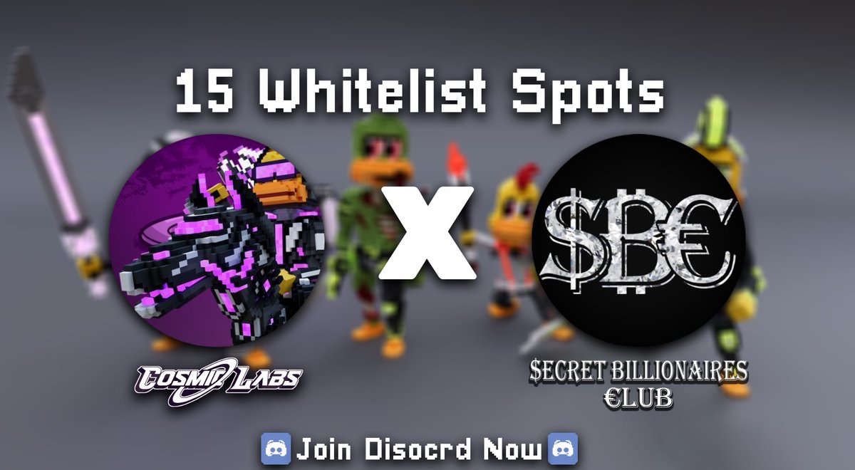 Secret Billionaires Club (@sbillionairesc) on Twitter photo 🎁 WHITELIST GIVEAWAY 🎁
<a href="/SBillionairesC/">Secret Billionaires Club</a> x <a href="/CosmicLabsNFT/">Cosmic Labs</a>
We’ll be giving away:
• 🎁 15x WL spot’s for Cosmic Labs
All the details about the giveaway is on our discord server:
discord.gg/secretbilliona… 🎁 WHITELIST GIVEAWAY 🎁
<a href="/SBillionairesC/">Secret Billionaires Club</a> x <a href="/CosmicLabsNFT/">Cosmic Labs</a>
We’ll be giving away:
• 🎁 15x WL spot’s for Cosmic Labs
All the details about the giveaway is on our discord server:
discord.gg/secretbilliona…