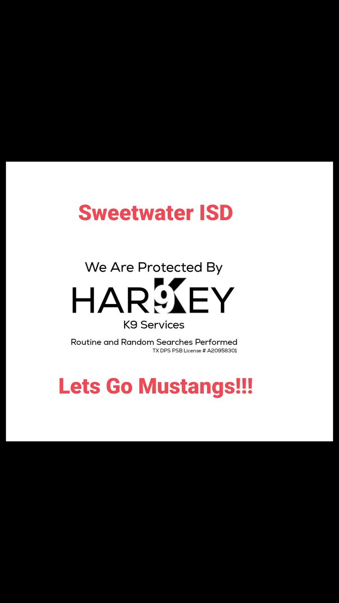 harkeyk9's tweet photo. We are happy to have added @SweetwaterISD to the list of schools we are blessed to serve! 

#K9honor #harkeyK9 #harkeyinvestigationandk9 #narcoticsdetection #firearmsdetection https://t.co/A16OXCAqlB