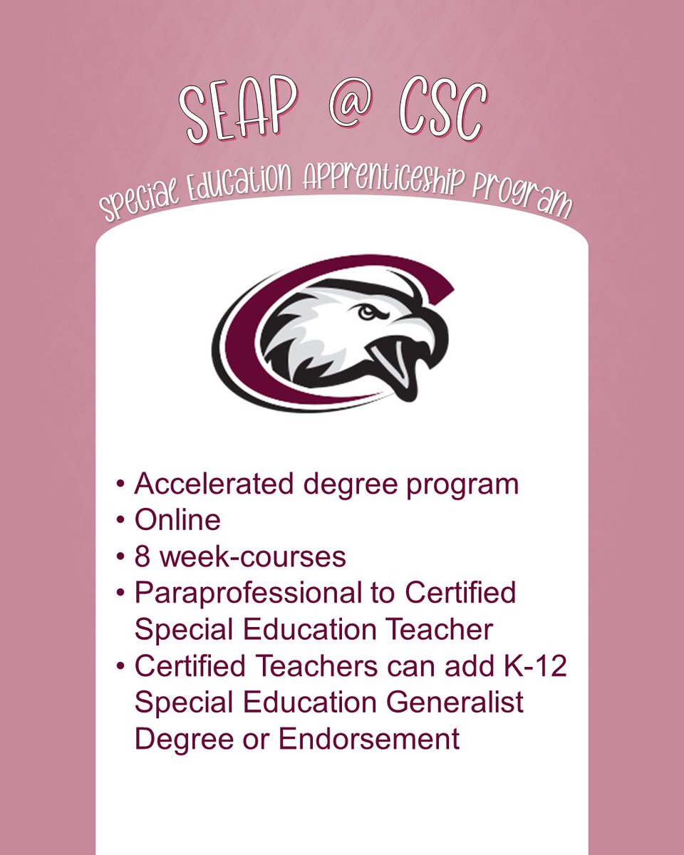 If you are a paraprofessional seeking to further your education, here is the program for you! SEAP is an online Para to SPED teacher program. Message to learn more #SpecialEducation #paraprofessional #educationprogram #education #onlineeducation