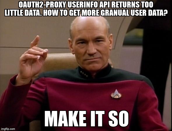 overflow_meme's tweet image. oauth2-proxy userInfo API returns too little data. how to get more granual user data? stackoverflow.com/questions/7201… #oauth2proxy #oauth20 #amazoncognito #istio