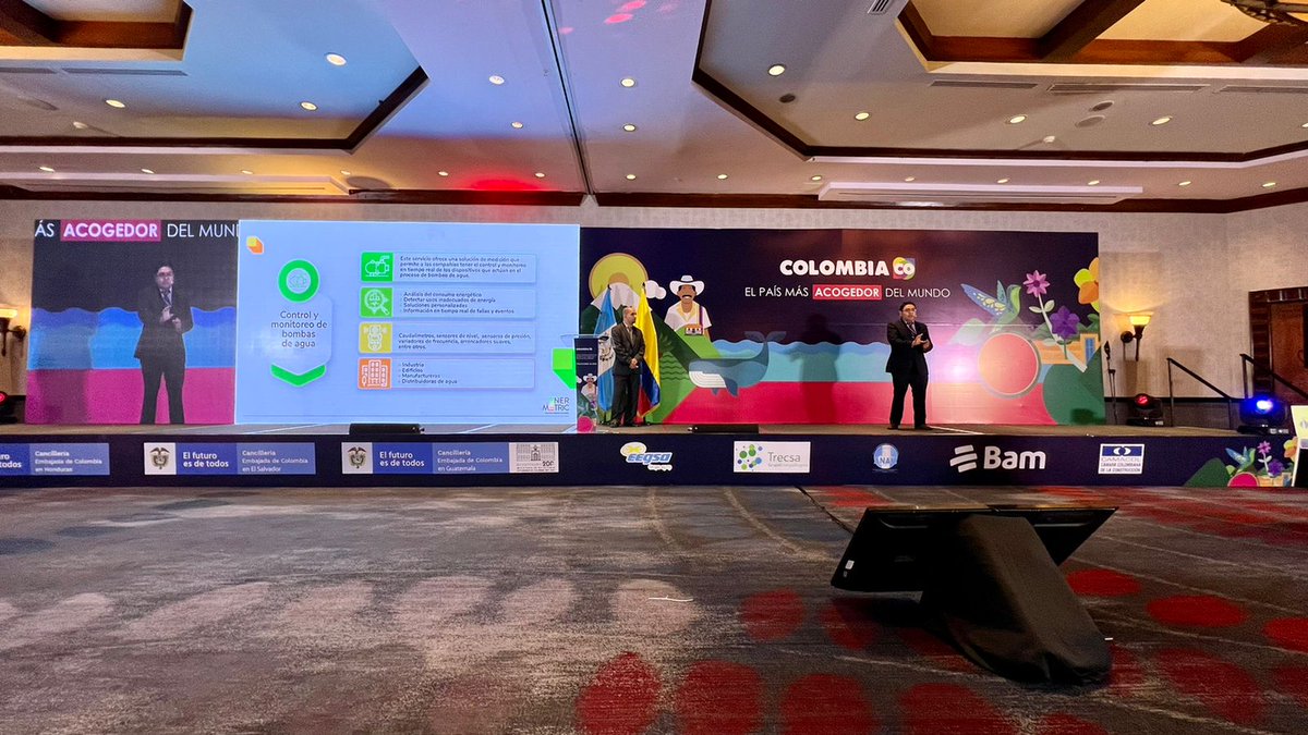 EEGSAGuatemala's tweet photo. Hoy en el Foro Centroamericano de Servicios Públicos y Renovación Urbana organizado por ProColombia, los ingenieros Wilmer Casasola y Wilson Pérez de ENERMETRIC participaron exponiendo sus experiencias en relación al sistema de bombeo de agua potable y sus beneficios. https://t.co/fCu1PsPsbc