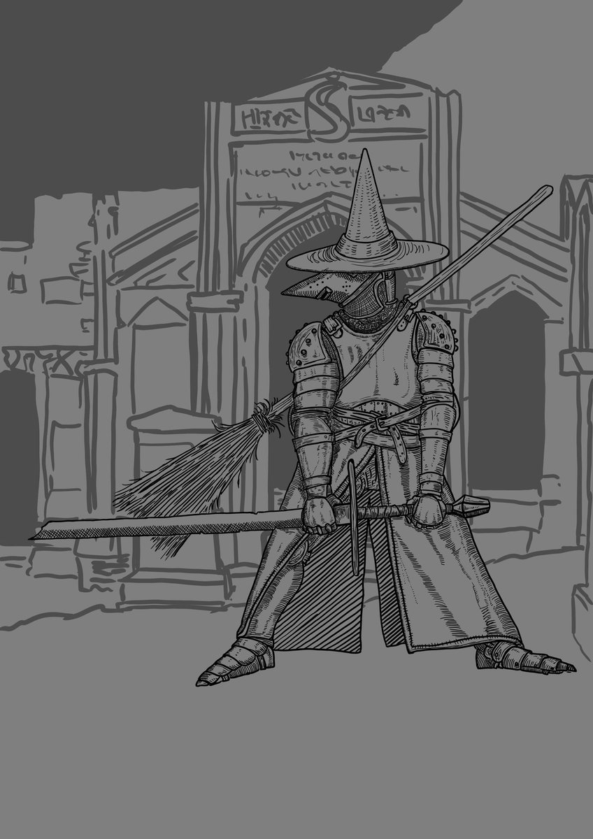 VargBloodeagle's tweet photo. Sketched this up on game night, finished it digitally. A weird witch knight.
#witch #knight #fighter #warrior #eldritch #eldritchknight #Armor #dnd #dnd5e https://t.co/kfqHR1NRqi