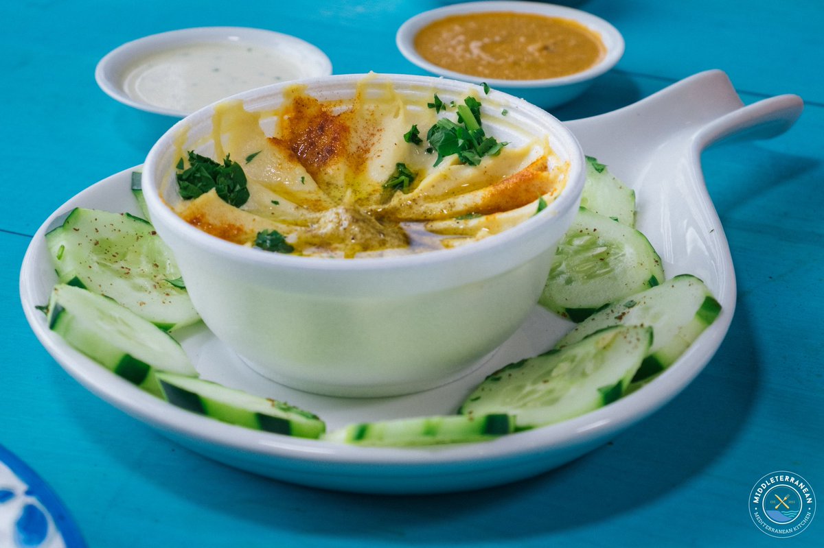middleterranean's tweet photo. Hummus and cucumber is a snack everyone can agree on sharing! Order for pick up today https://t.co/8WKRpXb1d3 #middleterranean ✨🥒 https://t.co/0yCKWEf5z8