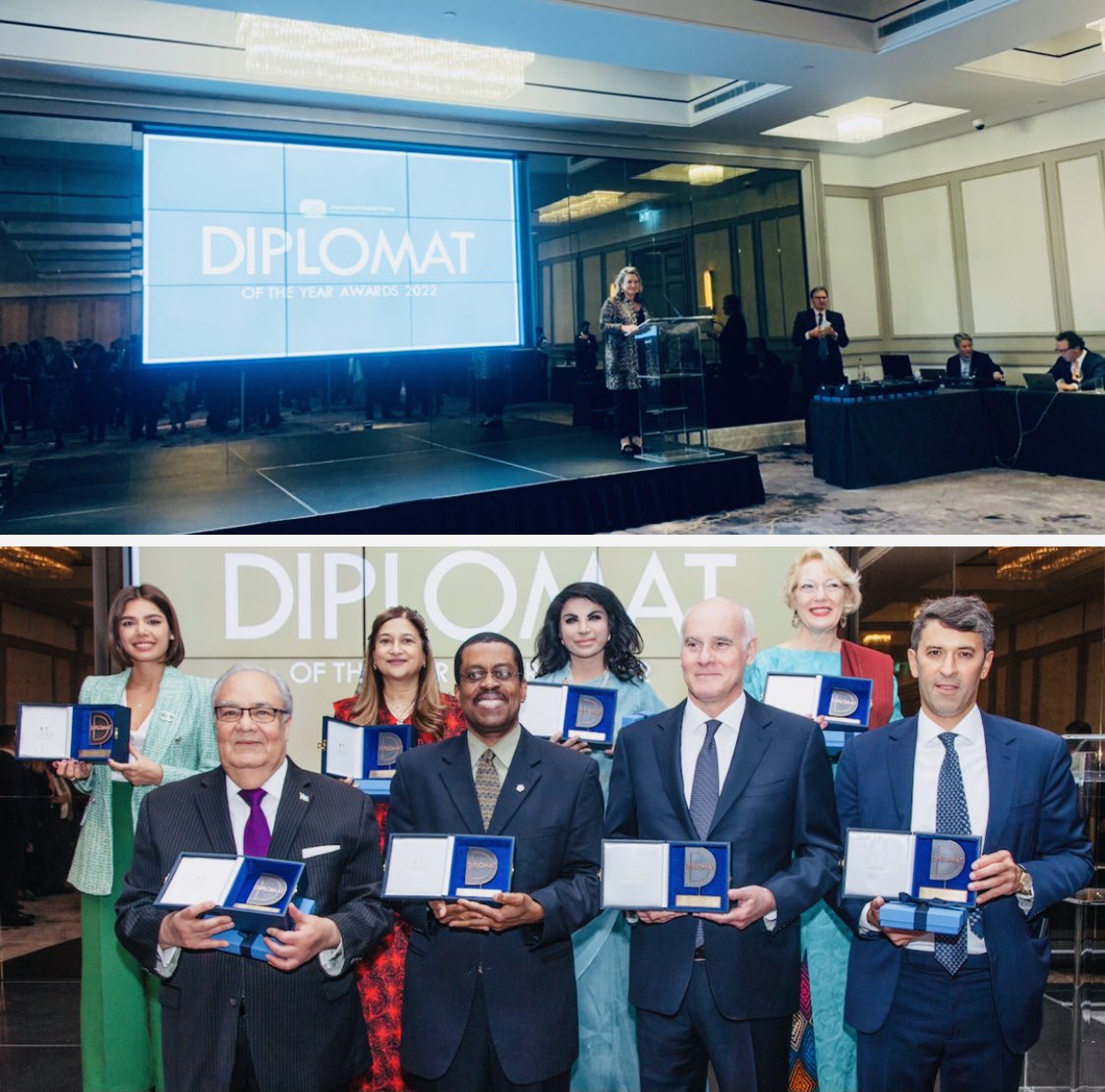 A_Bylykbashi's tweet photo. Thank you @LondnDIPLOMAT for organizing this beautiful awards ceremony yesterday-Diplomat of the Year Awards 2022!
Was pleased to meet Venetia, editor of #DiplomatMagazine, James Landale, diplomatic correspondent from #BBCNews &all my new counterparts accredited to #UK!
Congrats! https://t.co/D0DZllHETQ