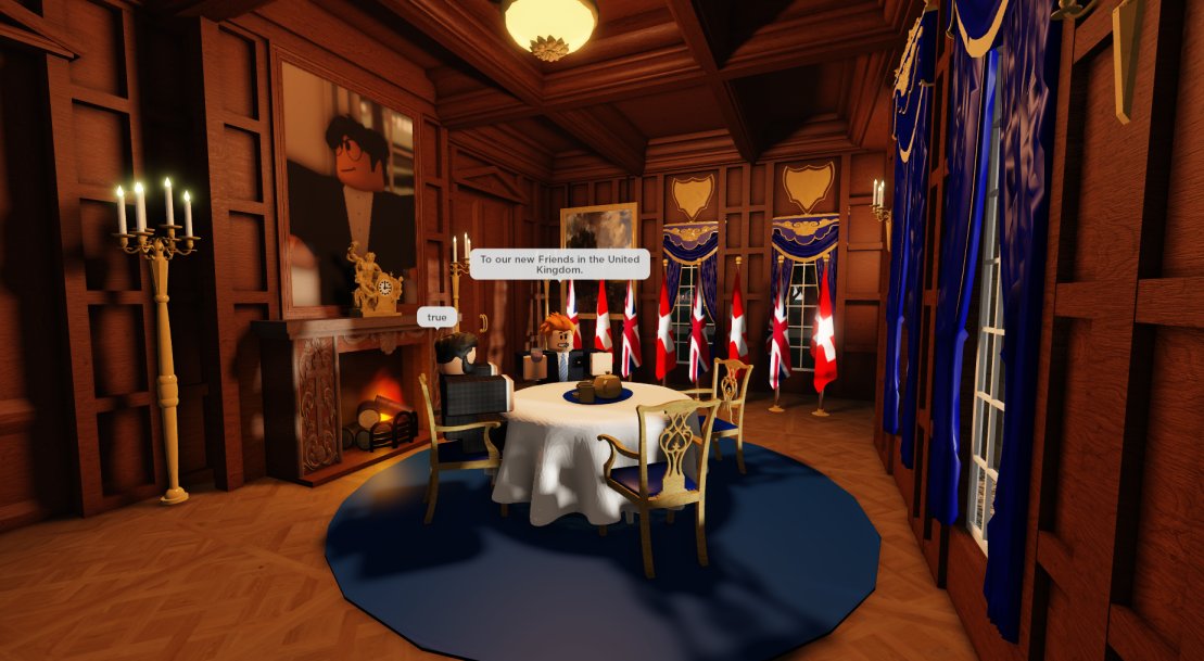 The Permanent Representative from the UK to the UN, while being an Ambassador to the Swiss Federation, has hosted His Excellency the President of Switzerland tonight at his home residence of the Hamilton Palace in the United Kingdom.