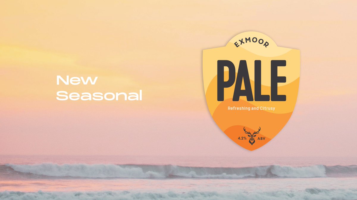 NEW Exmoor Pale 4.2%, light amber pale ale. 
😎
Seasonal cask ale– bittersweet juicy citrus hop notes, hints of biscuity malt. Finishes crisp &amp; refreshing. 
🍺
Look out for it in pubs or order from our webshop. bit.ly/3LjLEG5