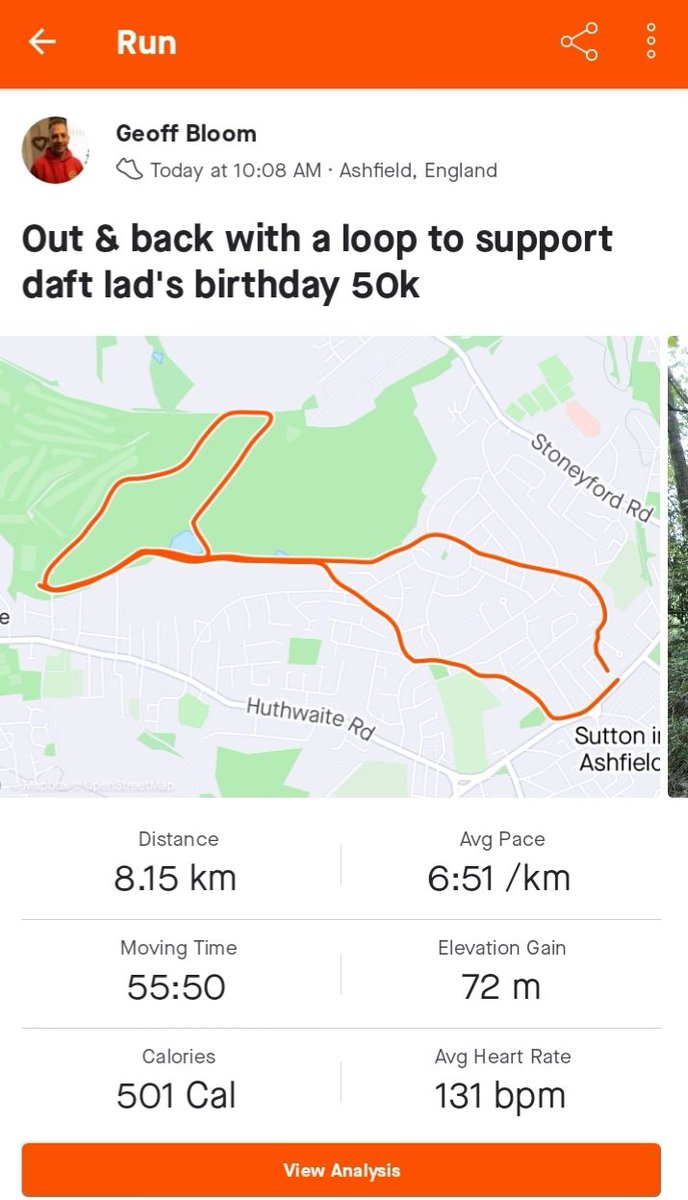 Broken_punk1005's tweet photo. When your mate has this crazy idea to run 50k on his 50th birthday you just have to join him for a bit of it 😁 #daftlads50th #crazythingsrunnersdo #ratherhimthanme @UKRunChat @runningpunks @RunThroughUK https://t.co/N3yeWLsGR6