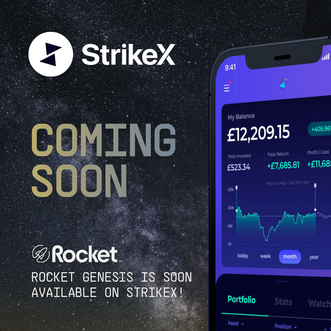 RocketGenesis's tweet image. Strong move in progress with @strikex!

#RocketGenesis #RocketCrew #UnifyDefi #Partnerships #Wallet