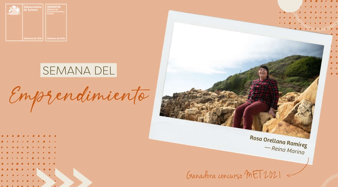 En la #SemanaDelEmprendedor destacamos a Rosa Orellana ganadora del concurso #MujerEmpresariaTurística 2021, por su Restaurante Reina Marina, donde rescata productos y tradiciones de la costa de #Cobquecura en #Ñuble 👌🏼#DíaNacionalDelEmprendimiento #Ñuble #Corfo #TurismoChile.